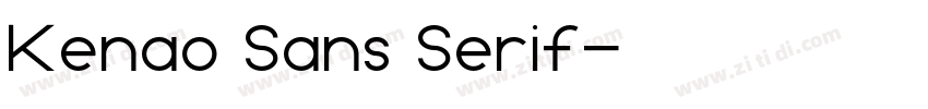Kenao Sans Serif字体转换